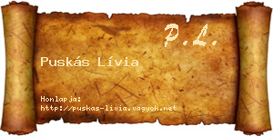 Puskás Lívia névjegykártya