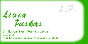 livia puskas business card